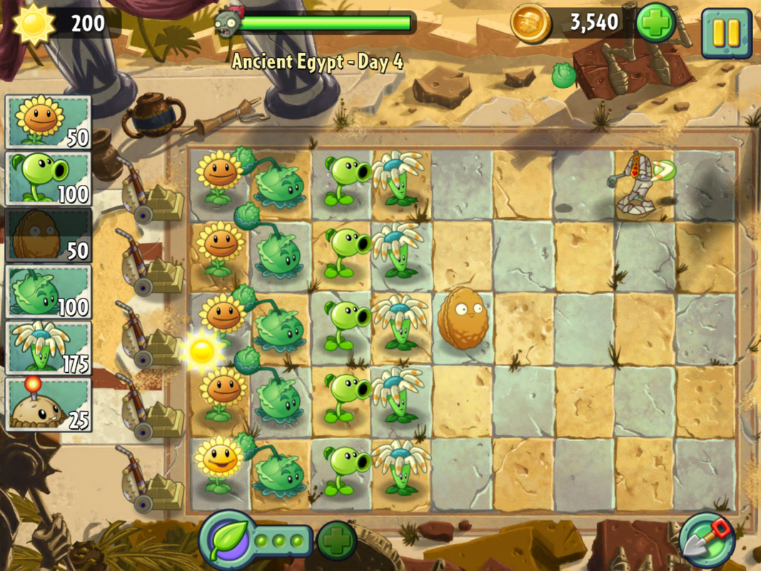 Plants vs. Zombies 2: It's About Time, plants Vs Zombies 2 Its About Time, plants  Vs Zombies, common Sunflower, bamboo, Survival, Zombie, seed, wikia, wiki